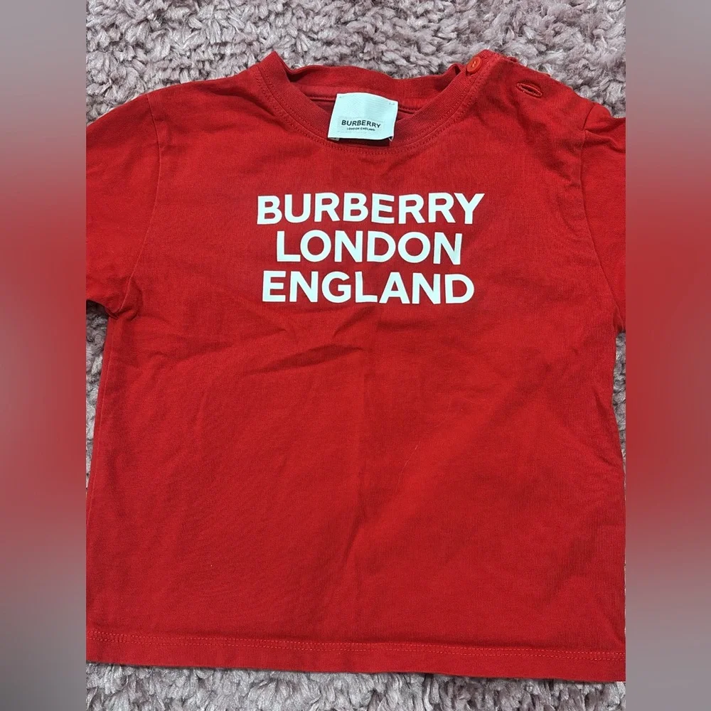Burberry Red Kids Shirt - Picture 1 of 2